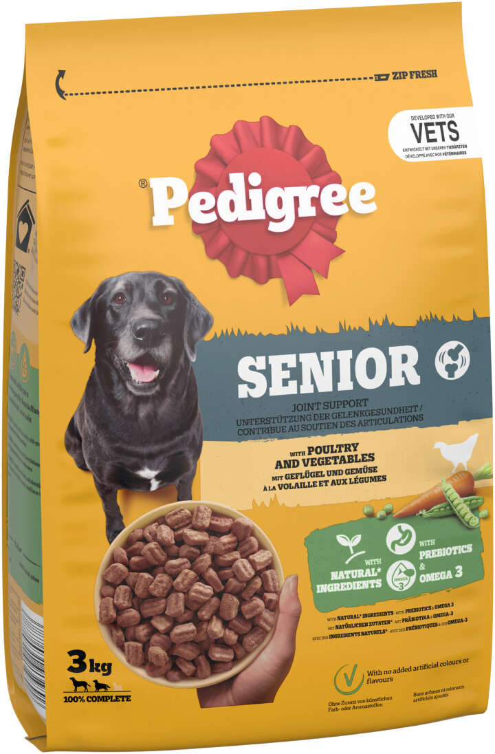 Pedigree Hunde-Trockenfutter Senior Geflügel & Gemüse